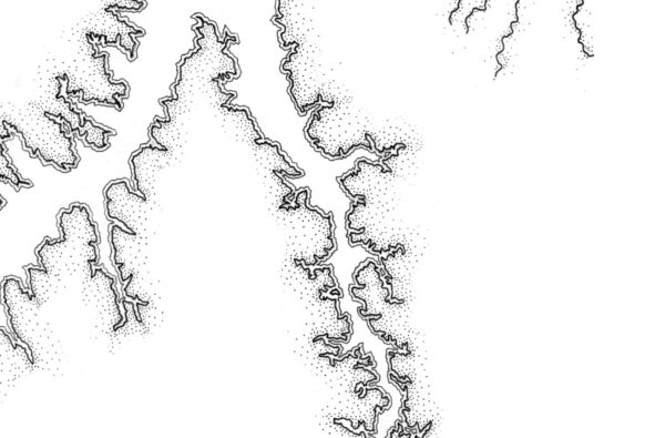 Fort Peck Lake Silhouette Map Montana Beyond